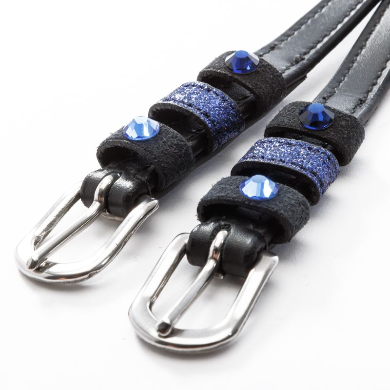 Kavalkade Spur straps "Ocean" with Rhinestones