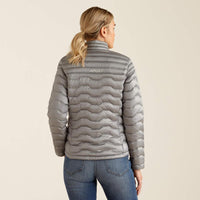 Ariat Ideal Down Jacket, Iridescent Ultimate Grey, Back View on Model