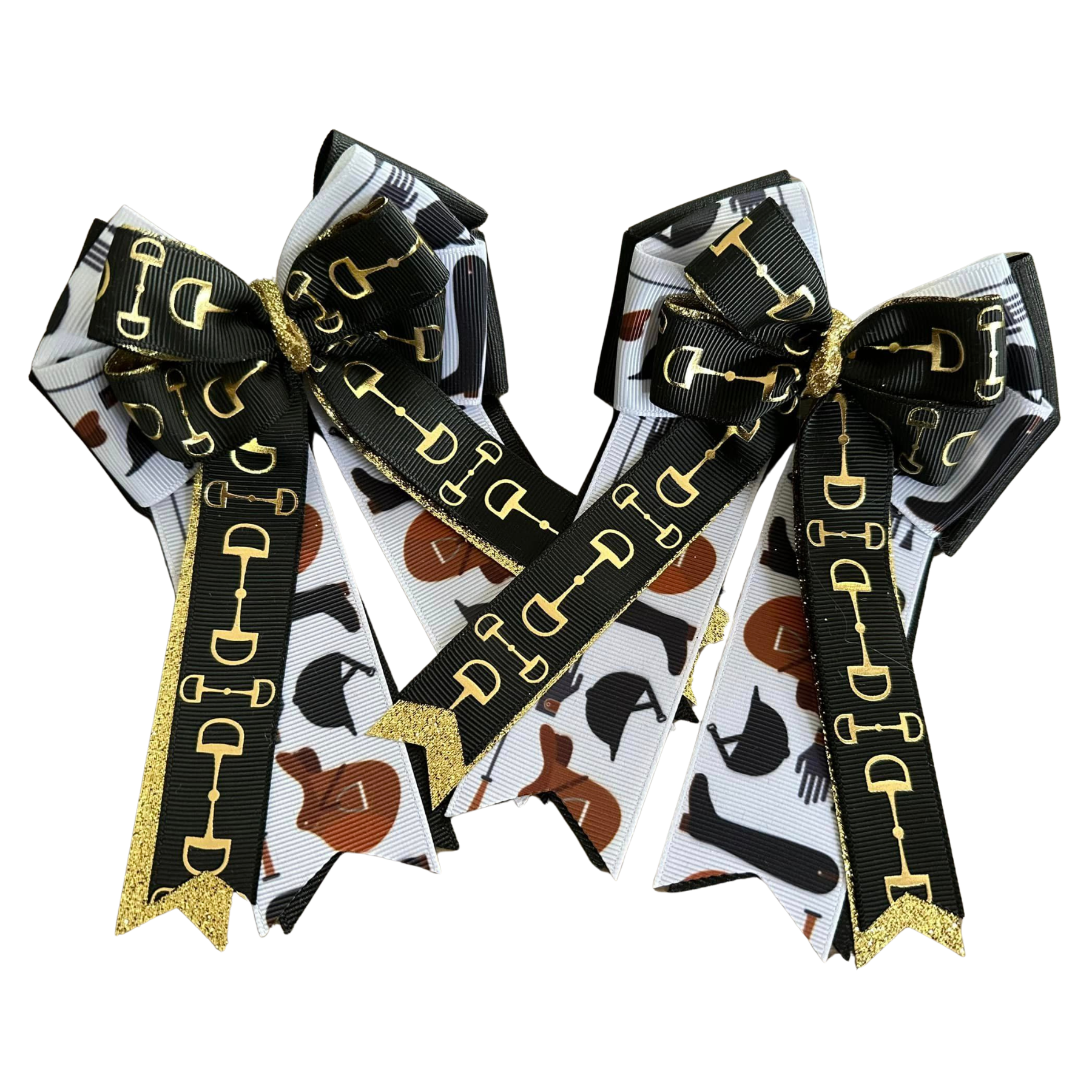 FabbyFab "Black Tan Plaid" Show Bows