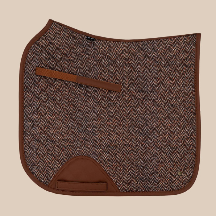 Sixteen Cypress Dressage Pad, Herringbone & Cognac