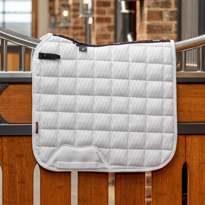 LeMieux Carbon Mesh Dressage Square Pad, White