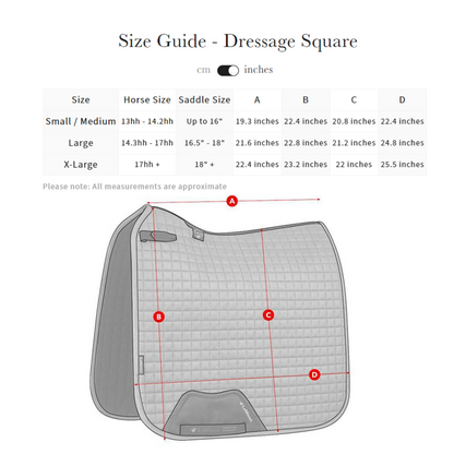 LeMieux Suede Dressage Square Pad, Cinder