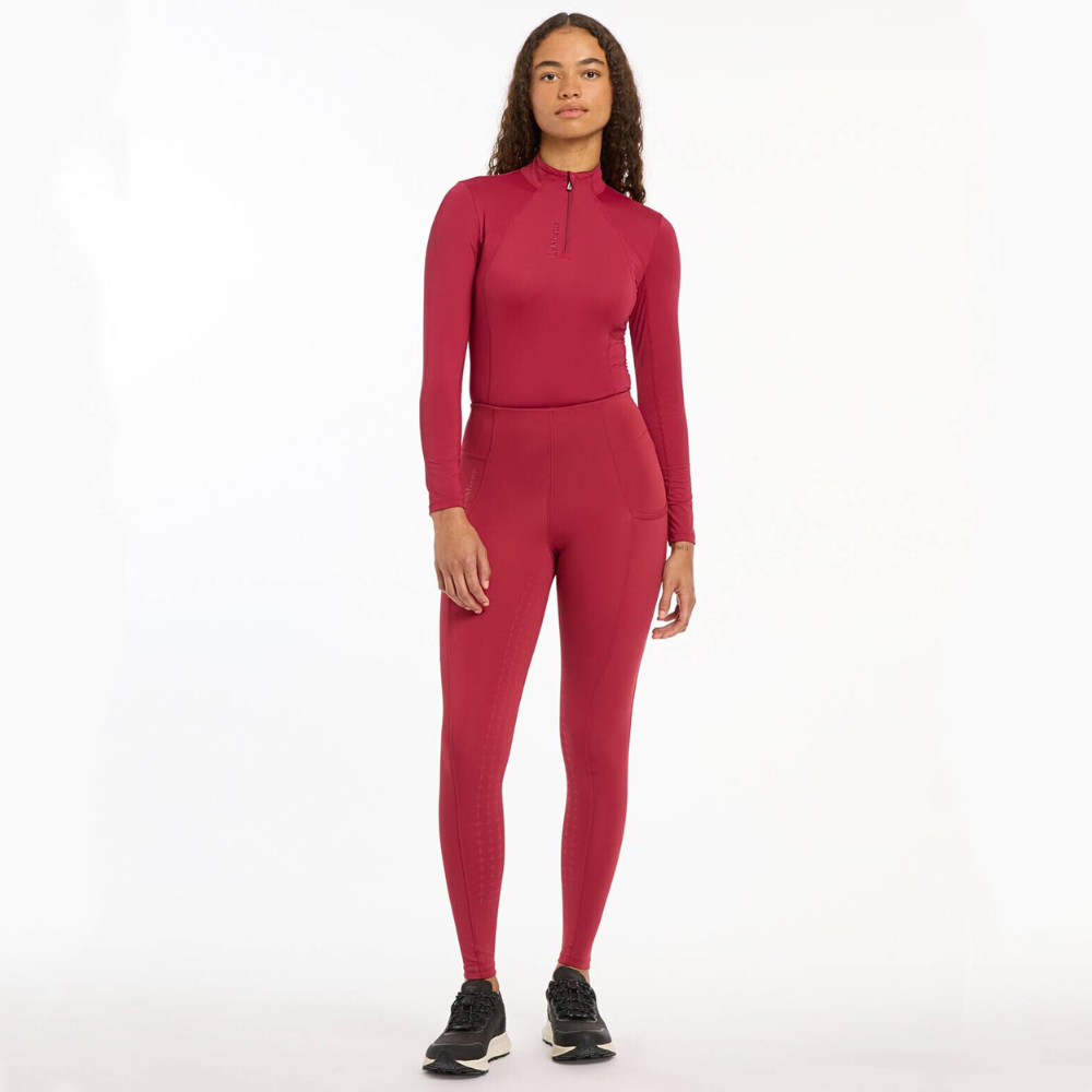 LeMieux 1/4 Zip Base Layer, Ember