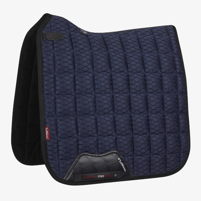 LeMieux Carbon Mesh Dressage Square Pad, Navy