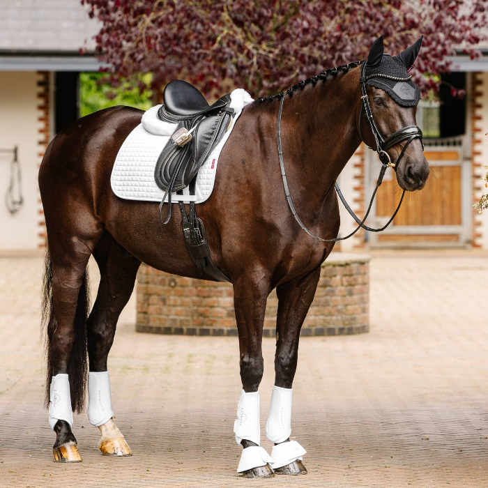 LeMieux Suede Dressage Square Pad, White