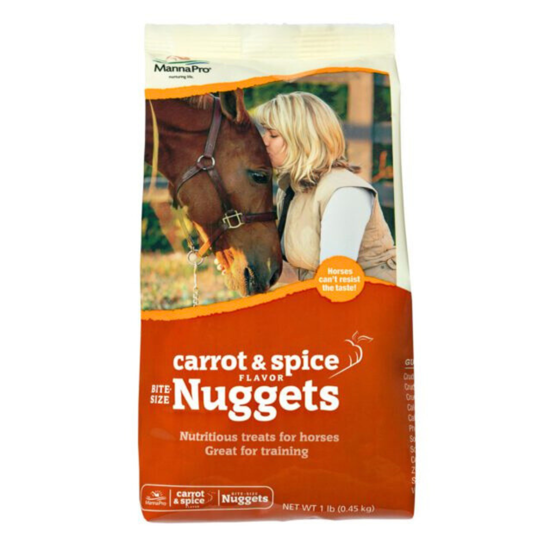 Manna Pro Carrot & Spice Flavor Bite Size Nuggets Package