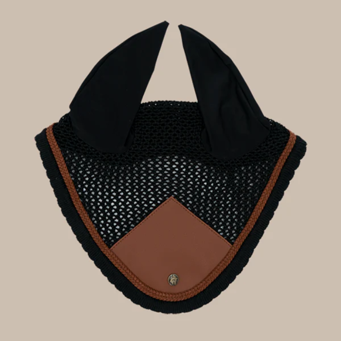 Sixteen Cypress Fly Bonnet, Black & Cognac