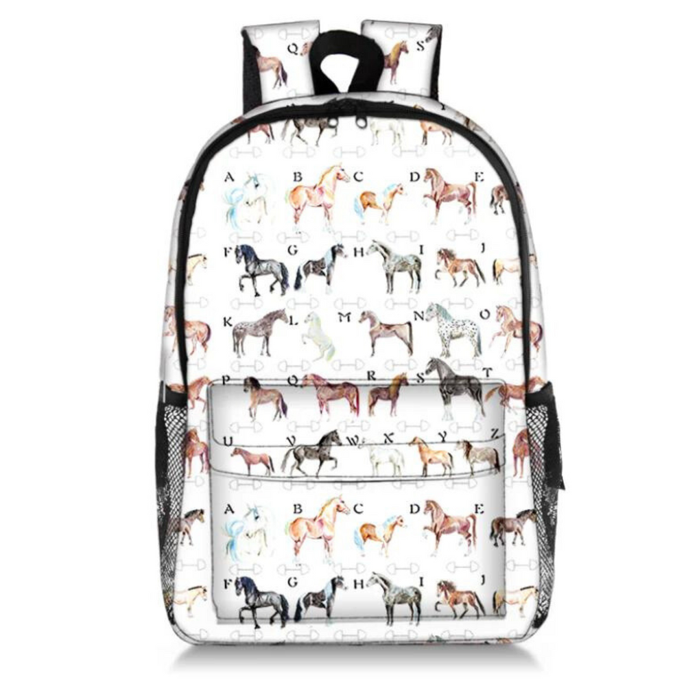 SonaEquestrian ABC Horse Breeds Backpack