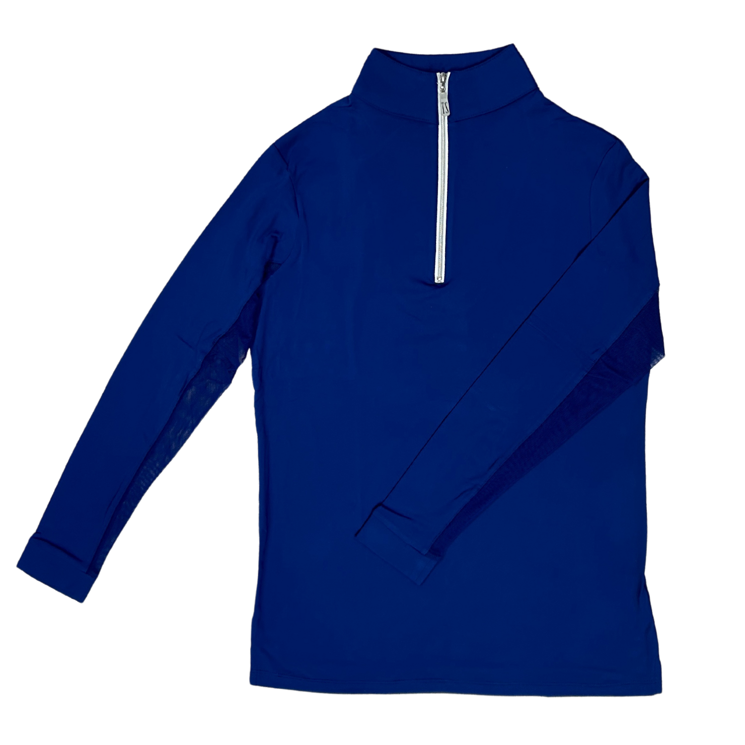 Tailored Sportsman IceFil Zip Shirt, Sapphire with Silver Zipper