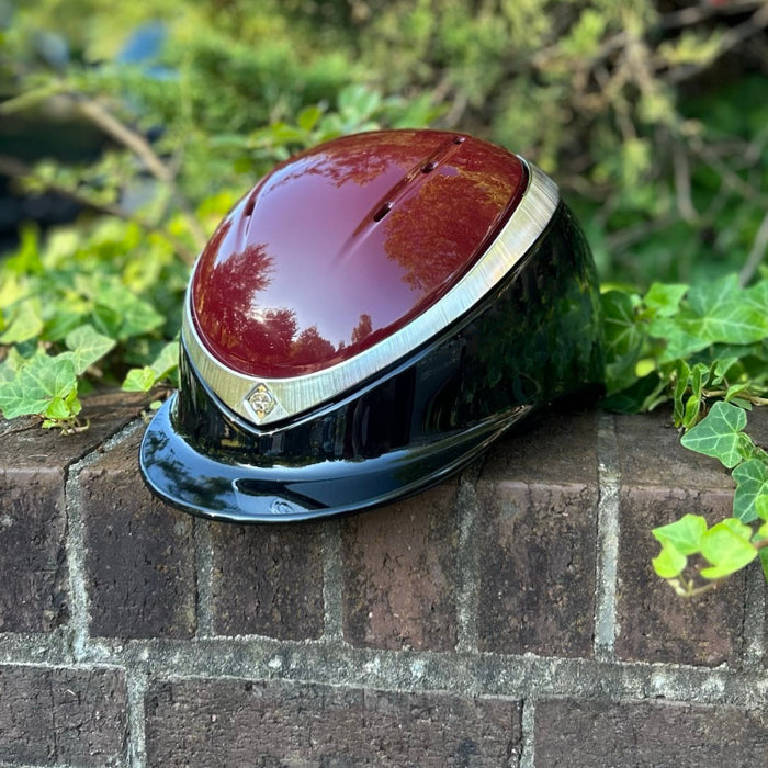 Charles Owen HALO CX Black/Burgundy Gloss