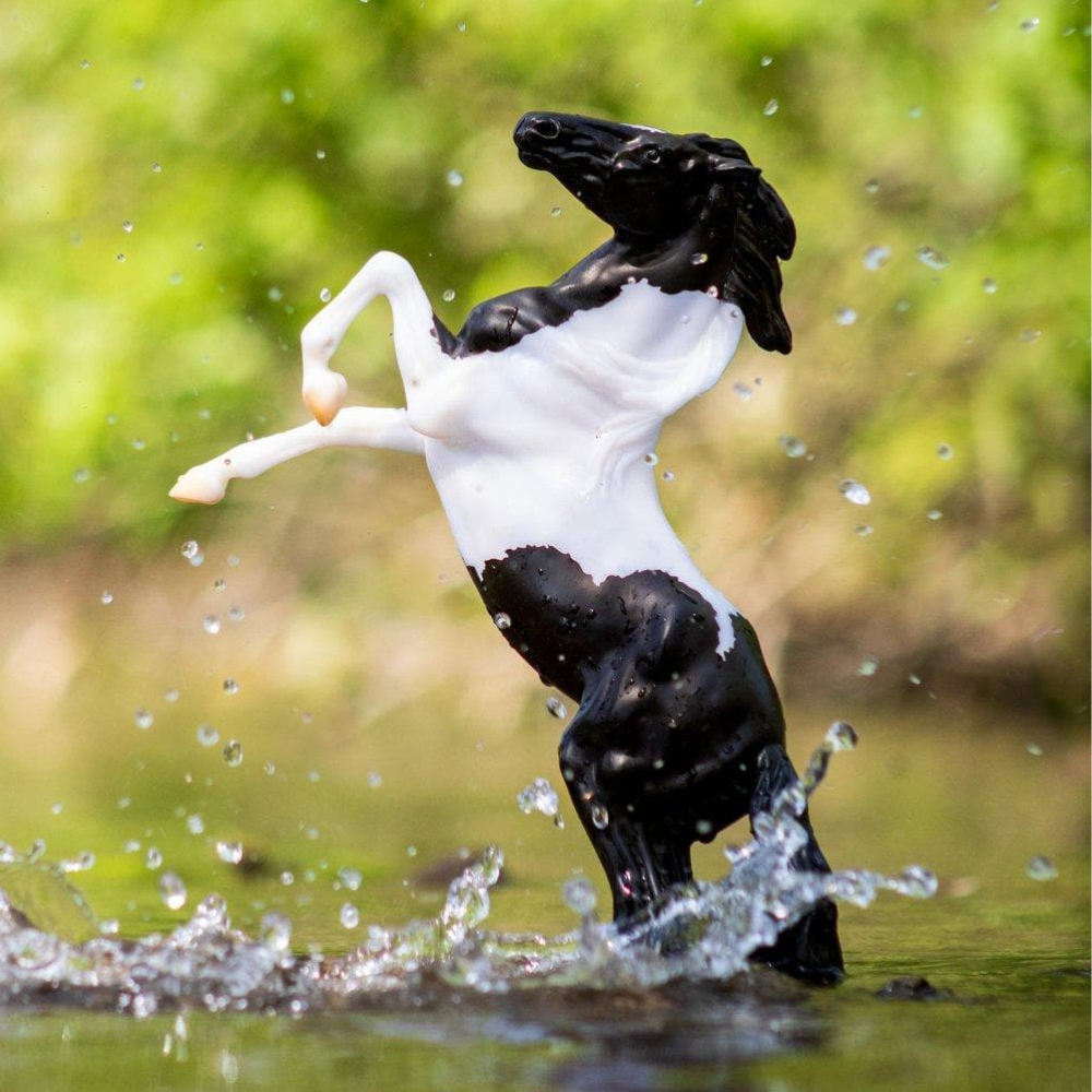 Breyer Black Pinto Rearing Mustang