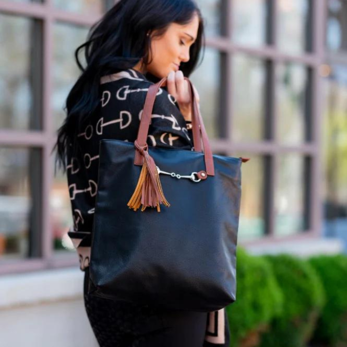 AWST Int'l "Snaffle Bit" Tote Bag with Tassel