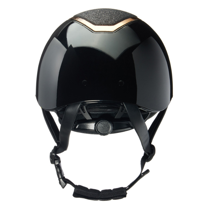 EQx by Charles Owen Kylo MIPS Wide Brim Black Gloss/Rose Gold Sparkly Helmet