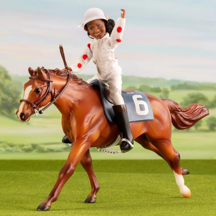 Breyer Cheryl White Rider, Horse, and Book Set