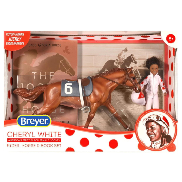 Breyer Cheryl White Rider, Horse, and Book Set