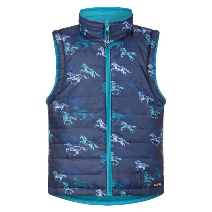 Kerrits Kids Pony Tracks Reversible Quilted Vest