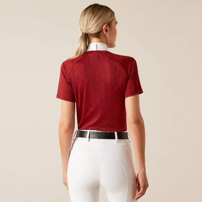 Ariat Showstopper 3.0 Short Sleeve Show Shirt, Sun-Dried Tomato