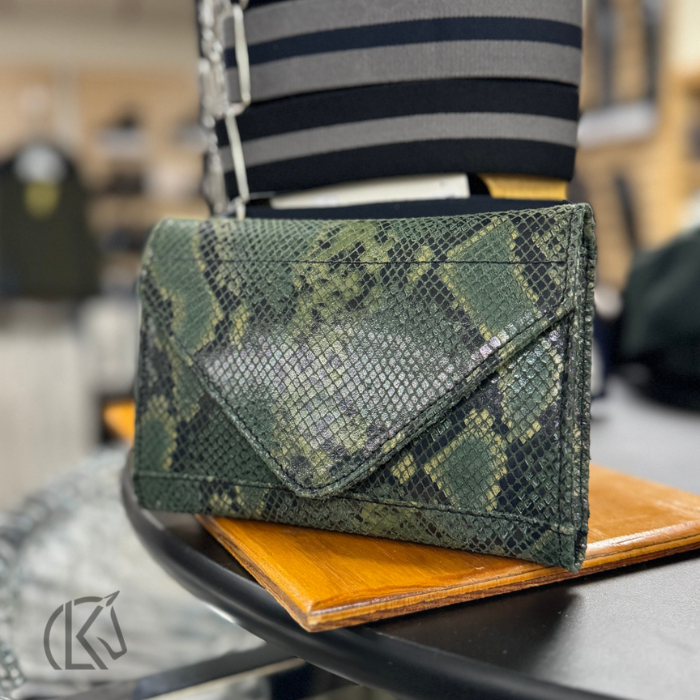 KL Select Phone Pocket, Dark Green Snake Print