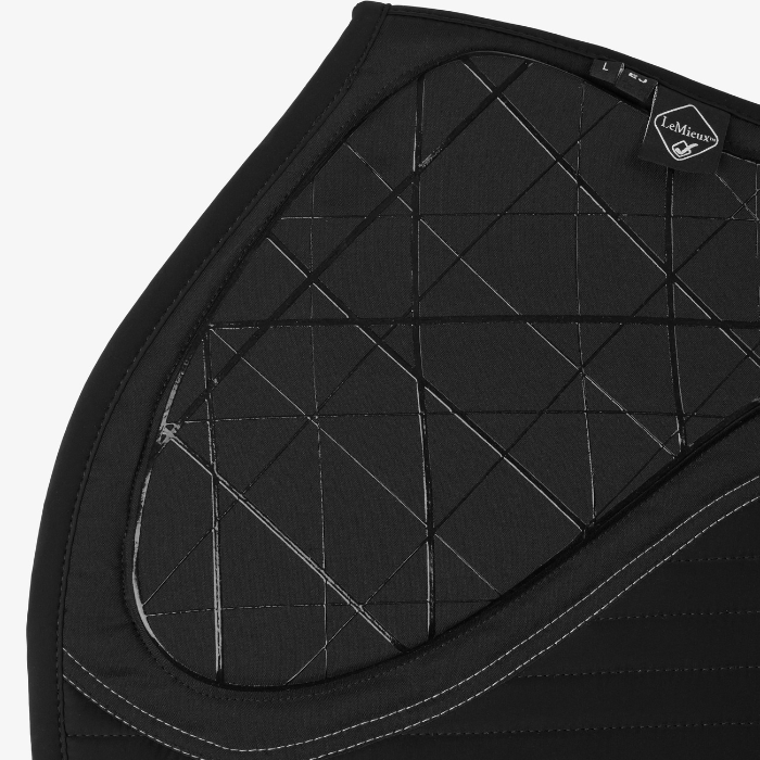 LeMieux Soft Shell Anti Slip EuroJump Square Pad, Black