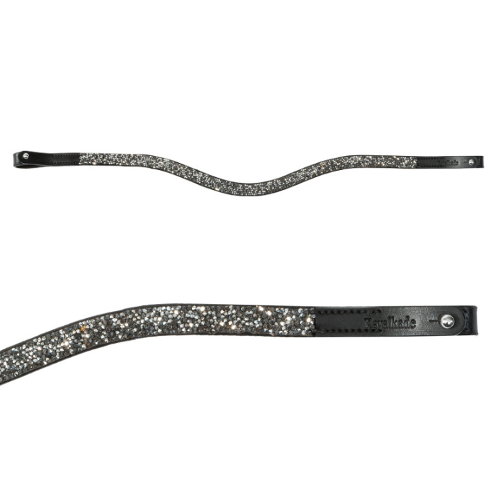 Kavalkade Shine Black Button Browband