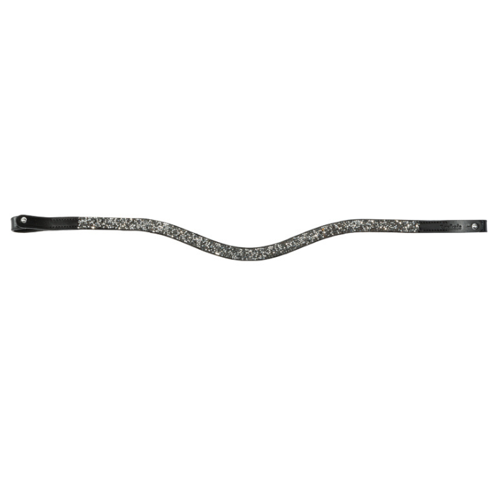 Kavalkade Shine Black Button Browband