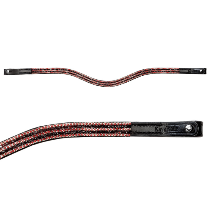 Kavalkade Claret Black Button Browband