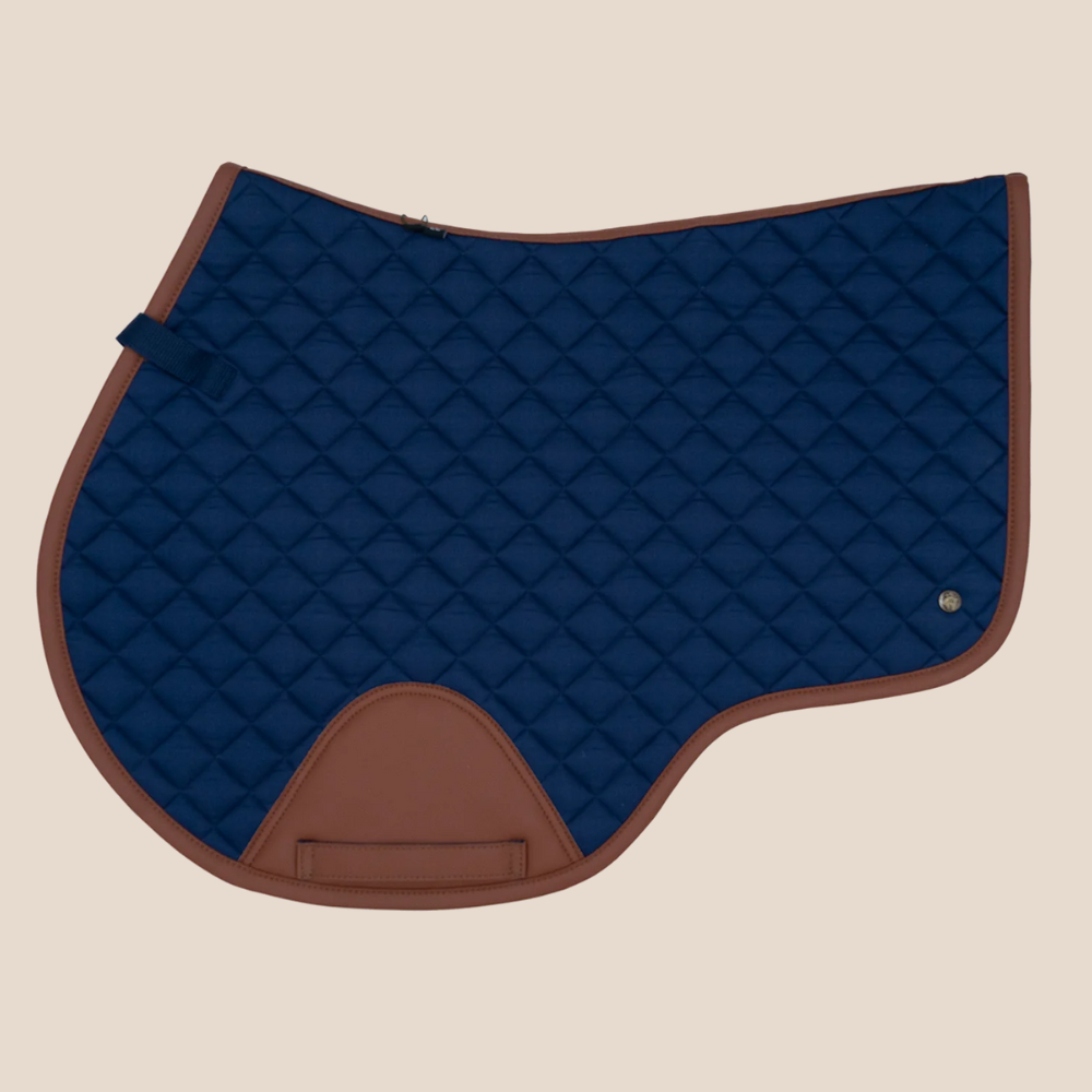 Sixteen Cypress Close Contact Pad, Navy & Cognac