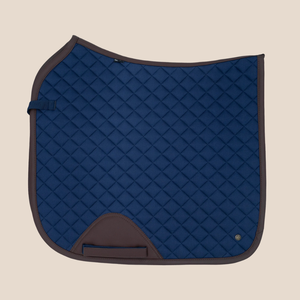 Sixteen Cypress Dressage Pad, Navy & Hickory