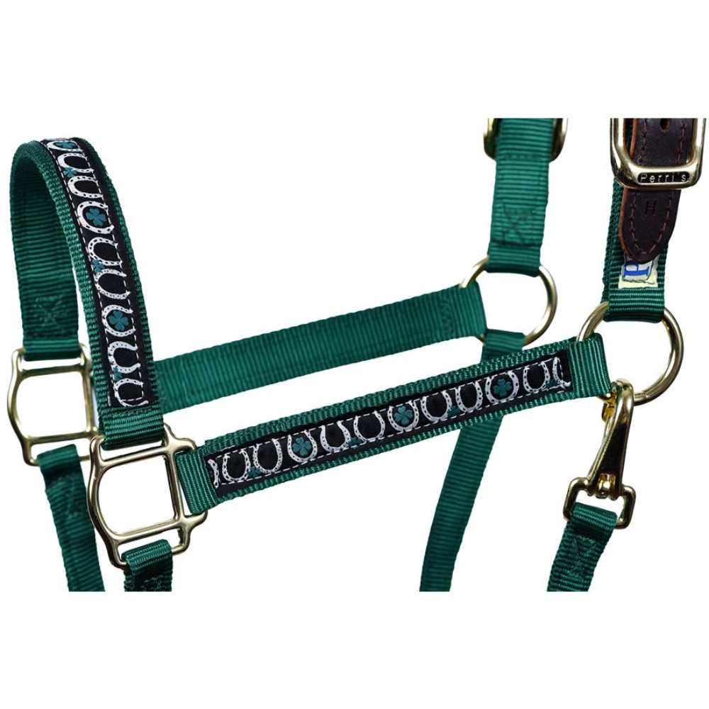 Perri's Lucky Horseshoes Ribbon Breakaway Halter