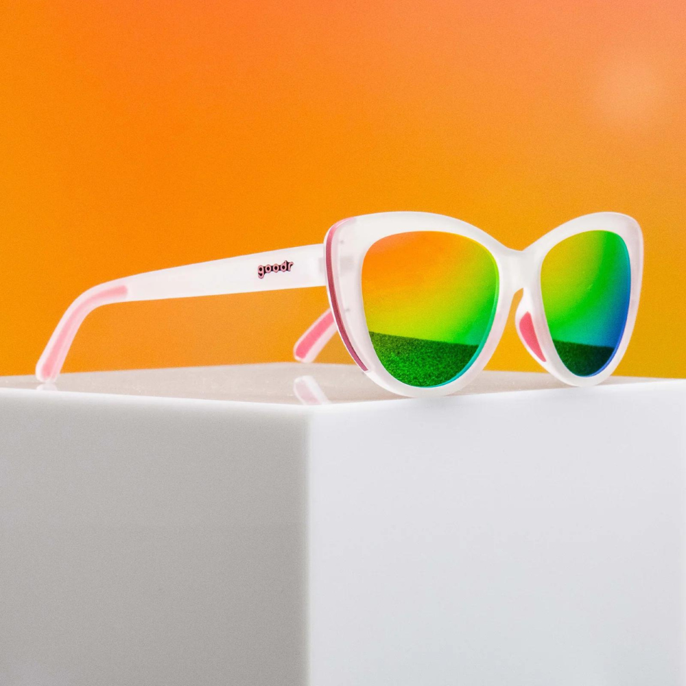 goodr Rainbow Ready Sunglasses on Stand