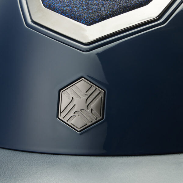 EQx by Charles Owen Kylo MIPS Navy Gloss/Pewter Sparkly Helmet