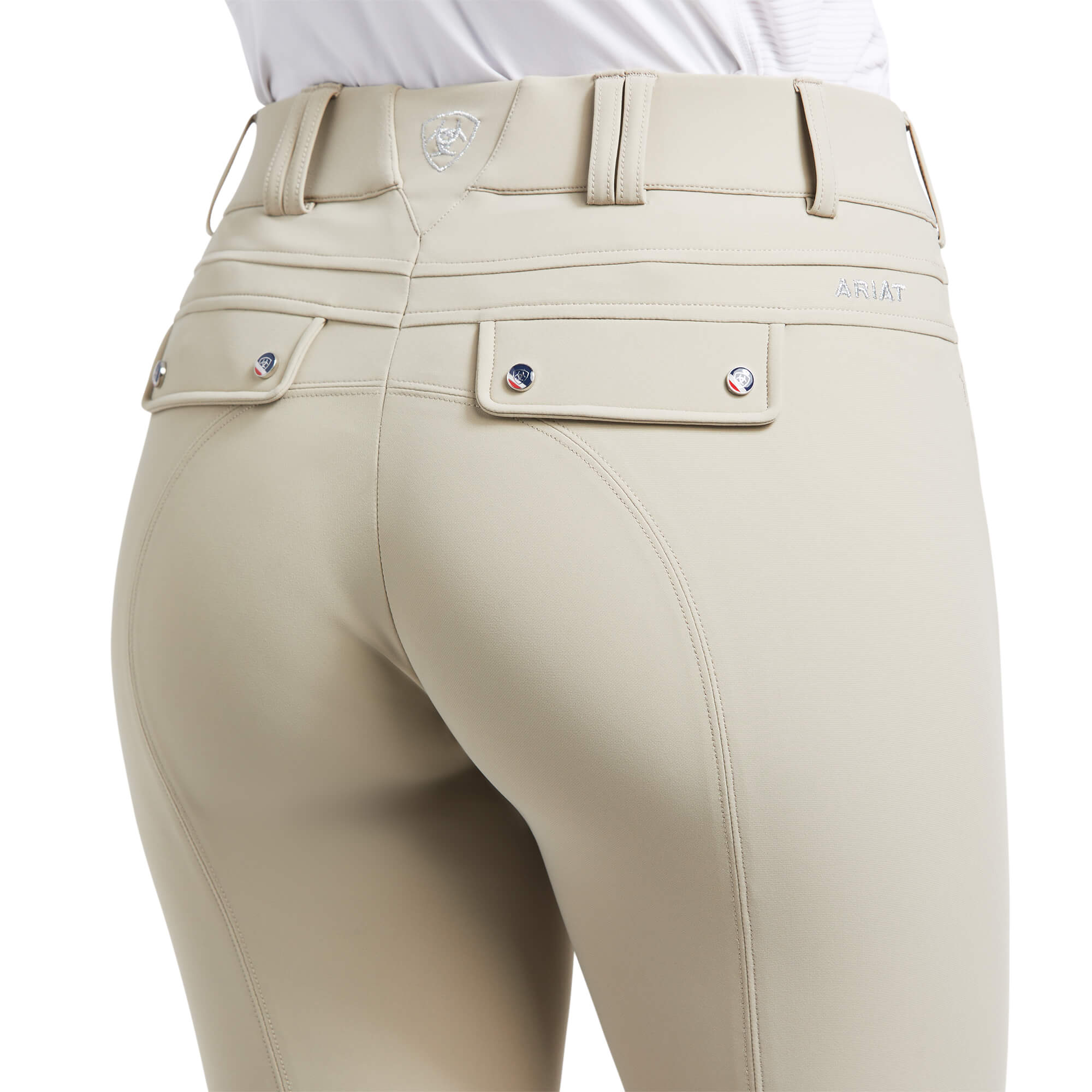 Ariat® Tri Factor Grip Knee Patch Breech, Tan