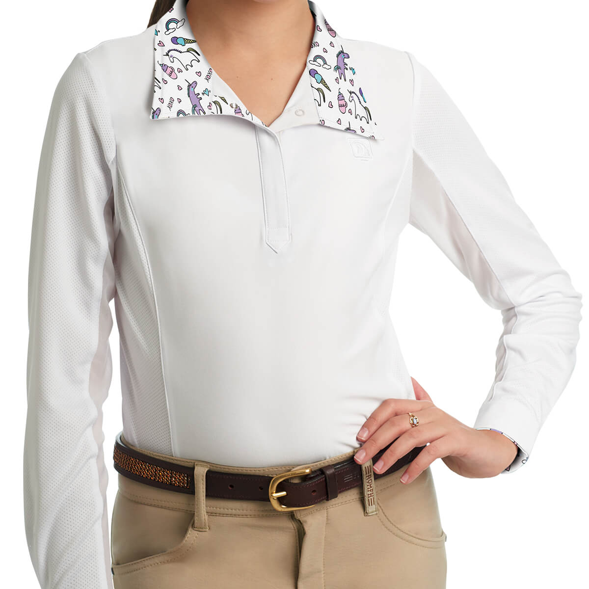 Romfh Sarah Child Long Sleeve Show Shirt, Ice Cream Dreams