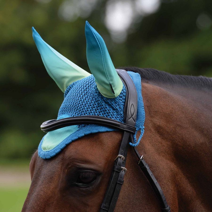 Weatherbeeta Prime Ombre Ear Bonnet, Oceans Reef