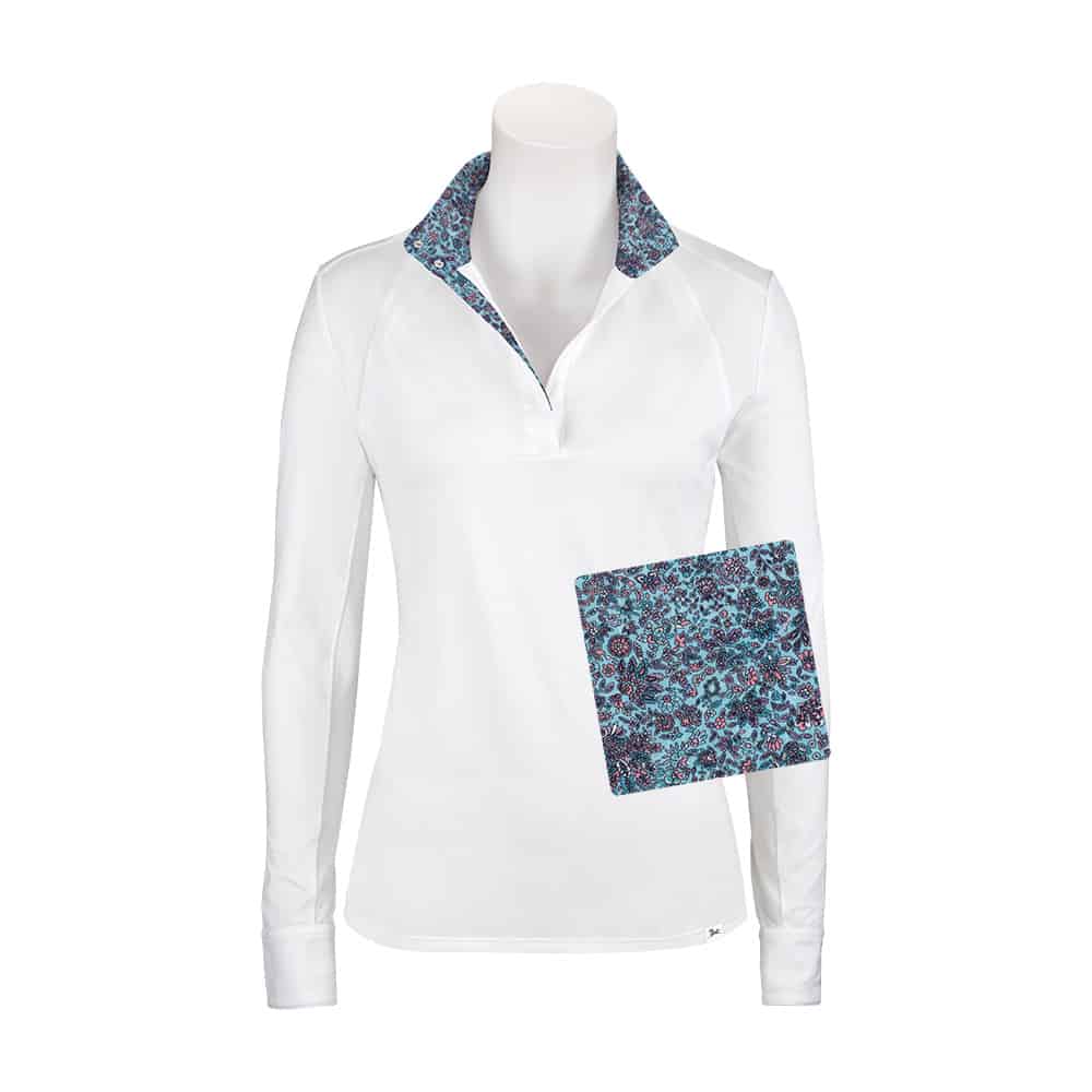 R.J. Classics Ladies Maddie 37.5 Show Shirt, Blue Paisley Floral