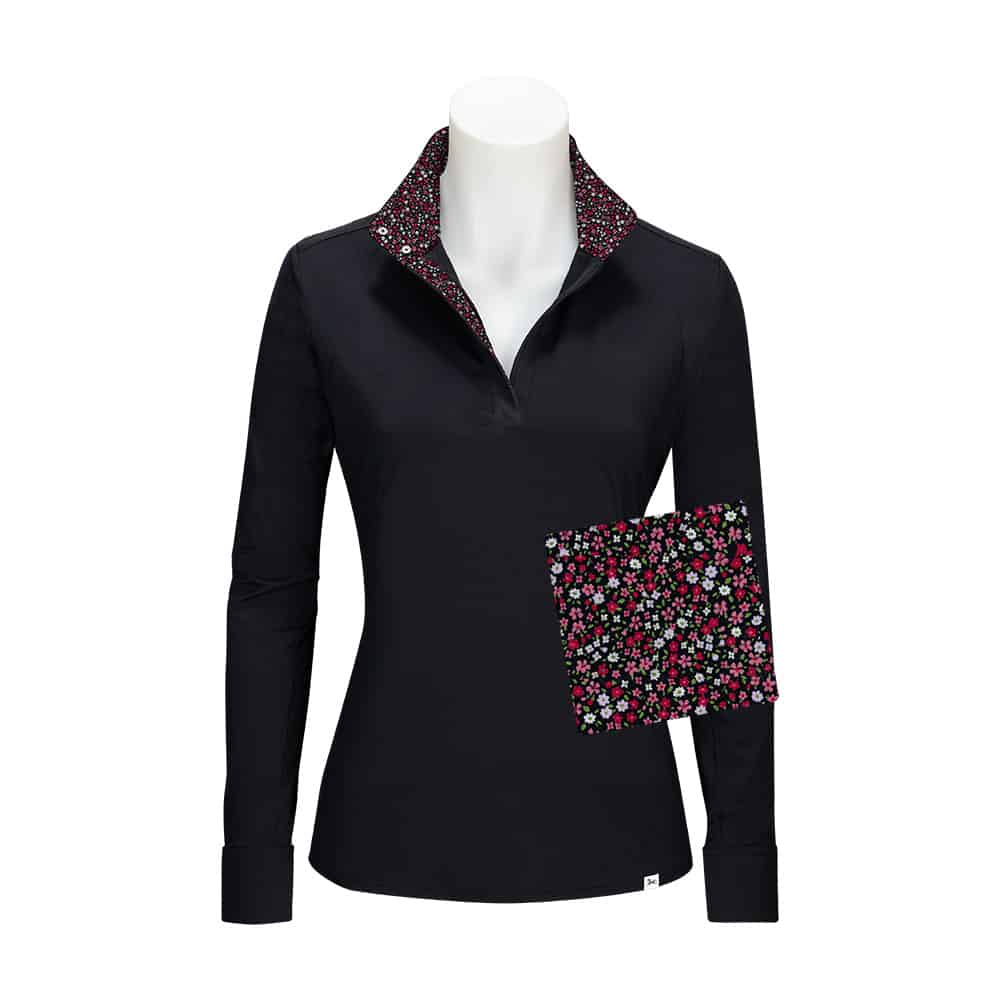 R.J. Classics Ladies Maddie 37.5 Show Shirt, Caviar Micro Floral