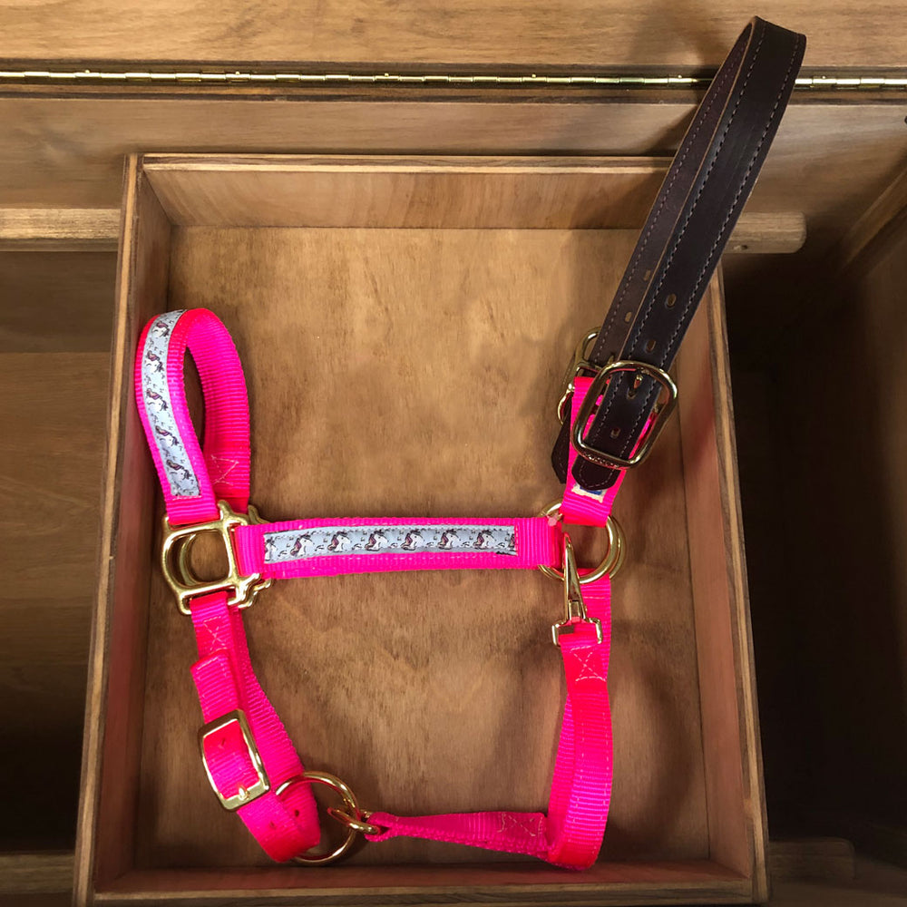 Perri's Pink Unicorn Ribbon Breakaway Halter