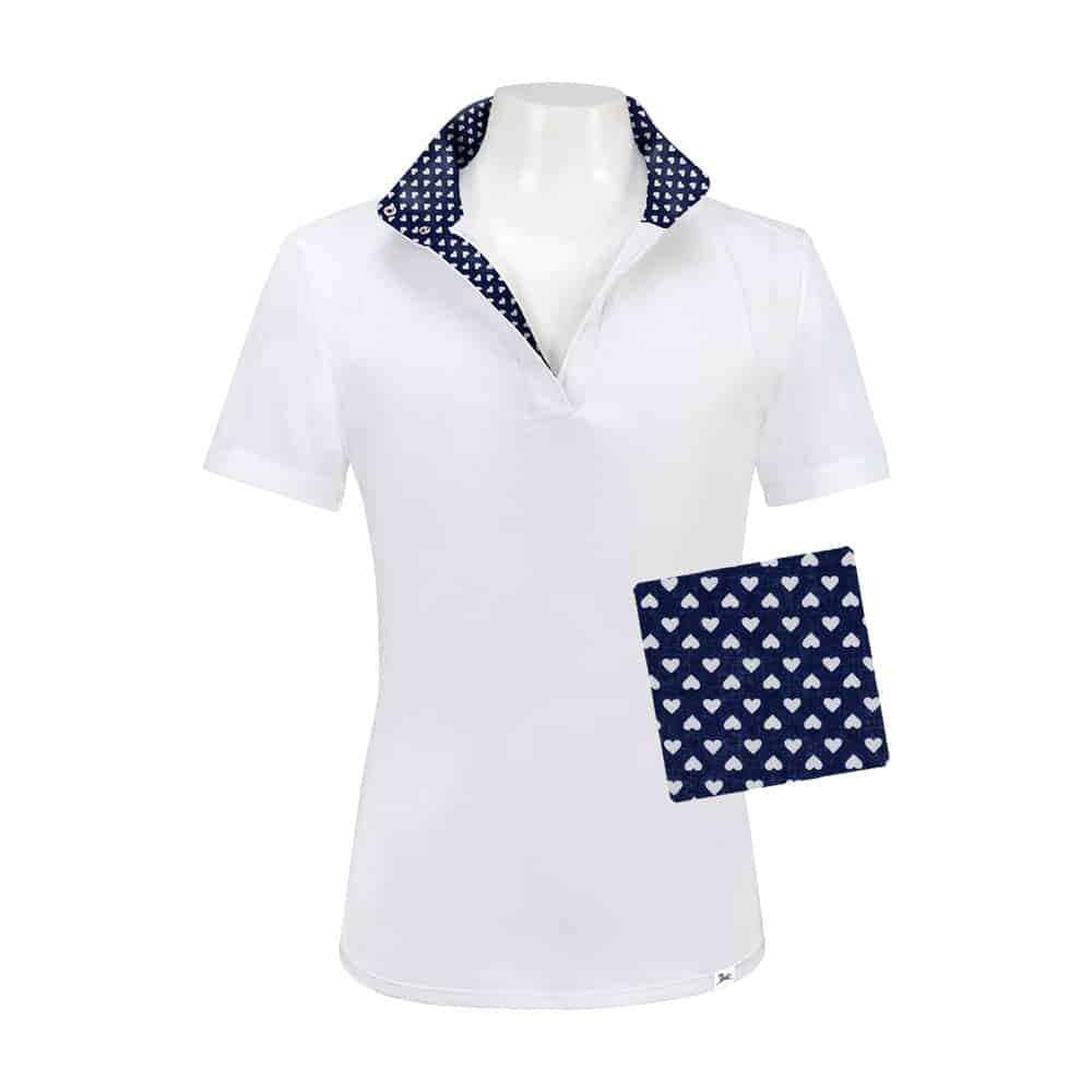 R.J. Classics Sadie Jr. Short Sleeve Show Shirt, Navy Hearts