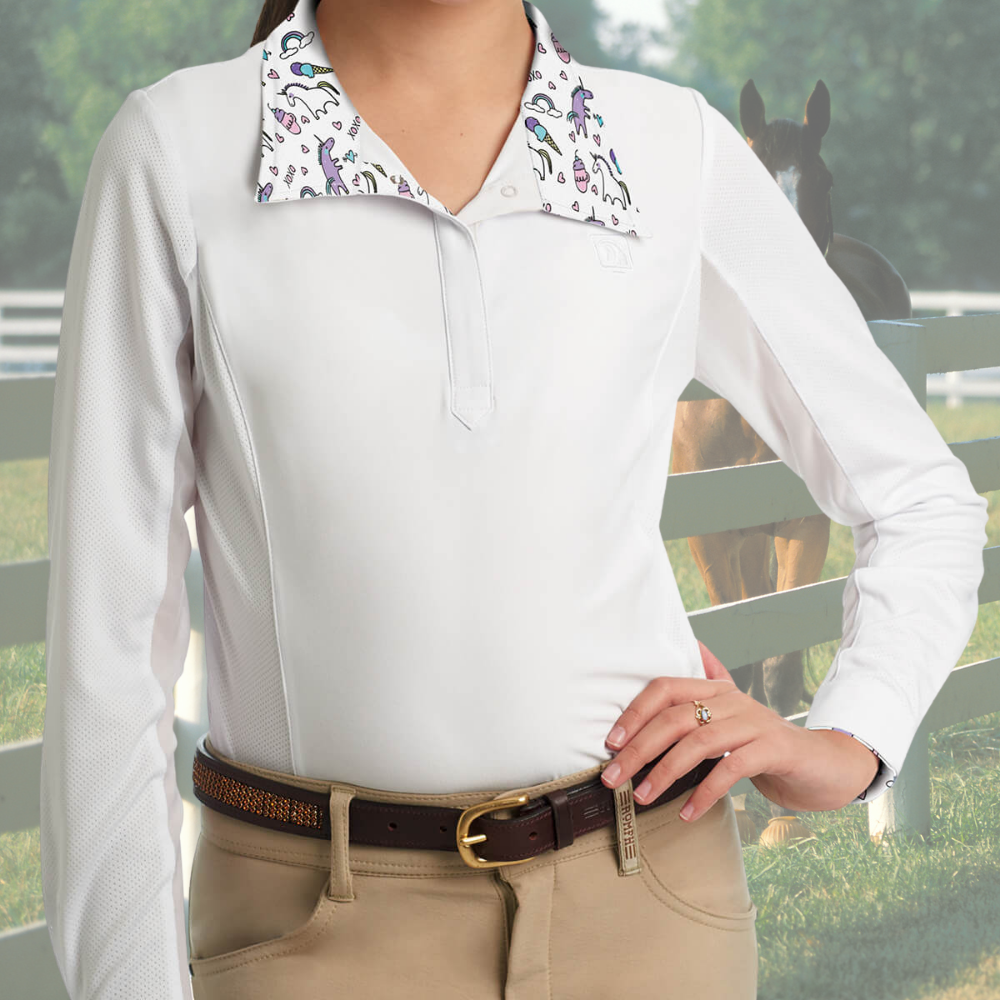 Romfh Sarah Child Long Sleeve Show Shirt, Ice Cream Dreams