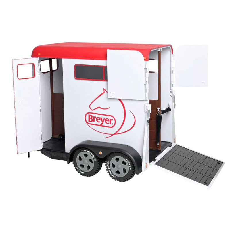 Breyer® White & Red 2 Horse Trailer