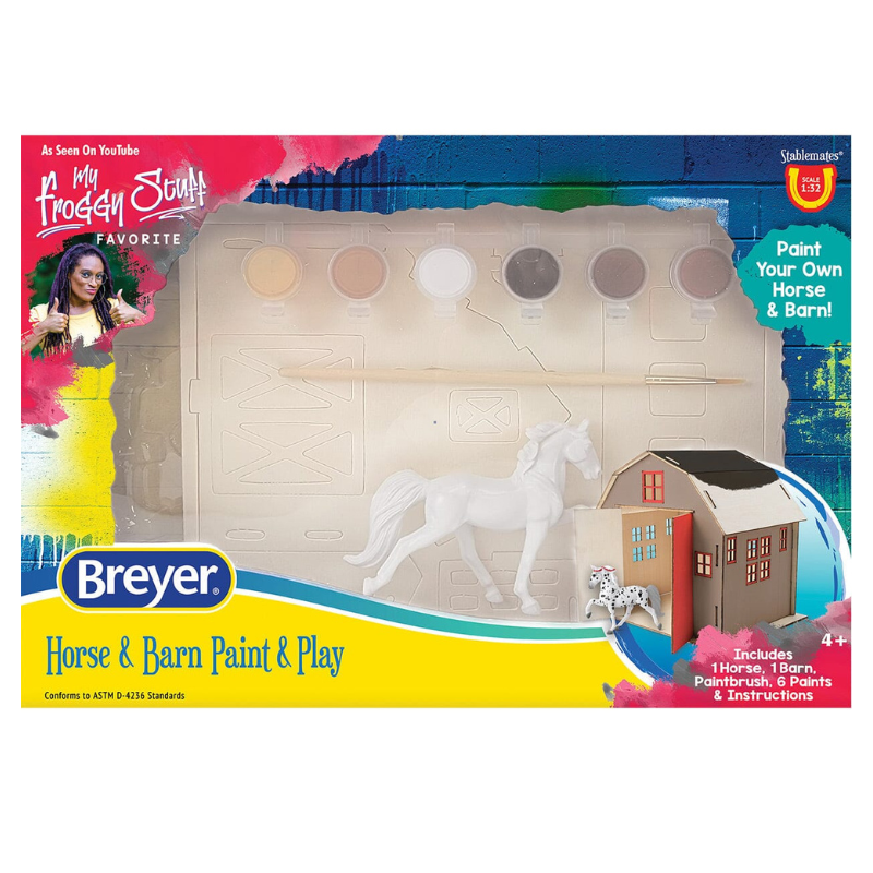 Breyer Stablemates Horse & Barn Paint and Play