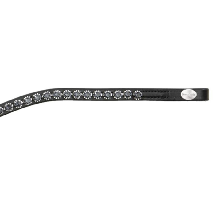 Kavalkade "Splendid" Black w Dark Blue Crystals Browband