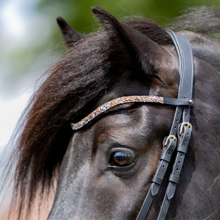 Kavalkade Candy Black Button Browband