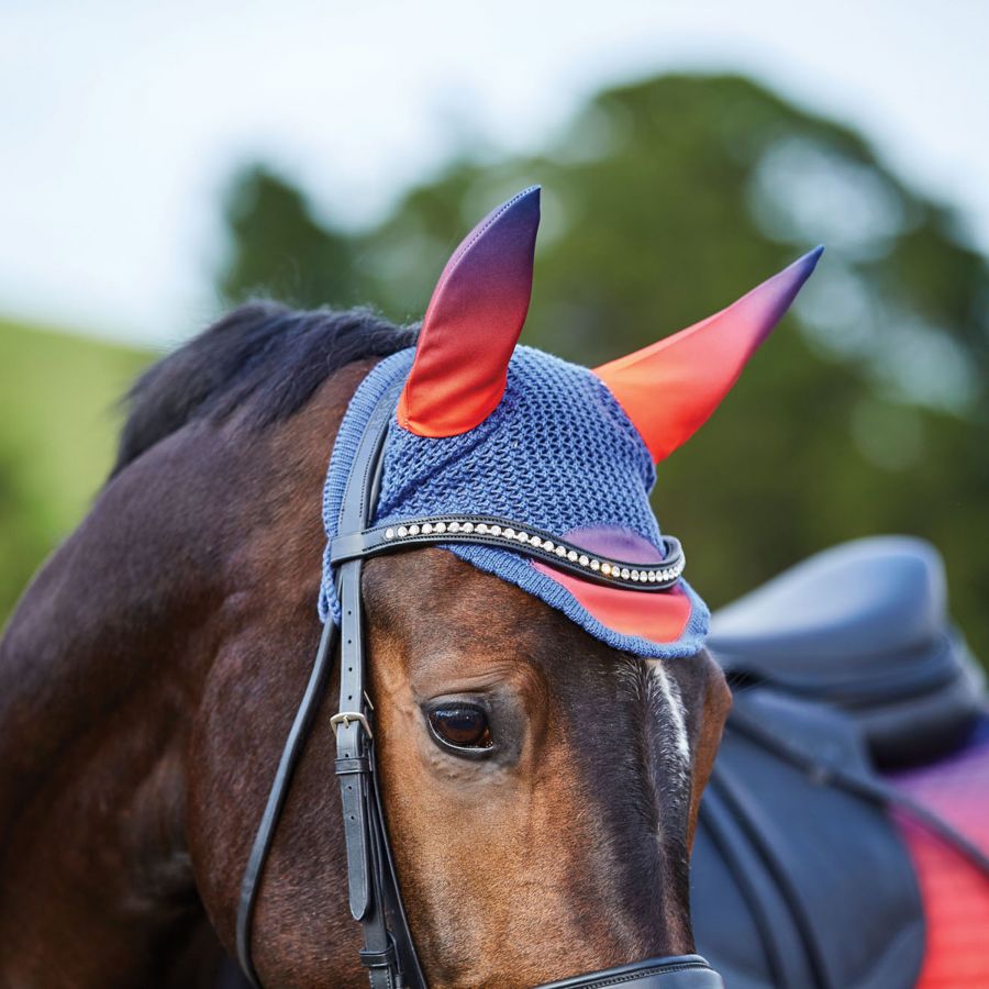 Weatherbeeta Prime Ombre Ear Bonnet,  Stormy Sky