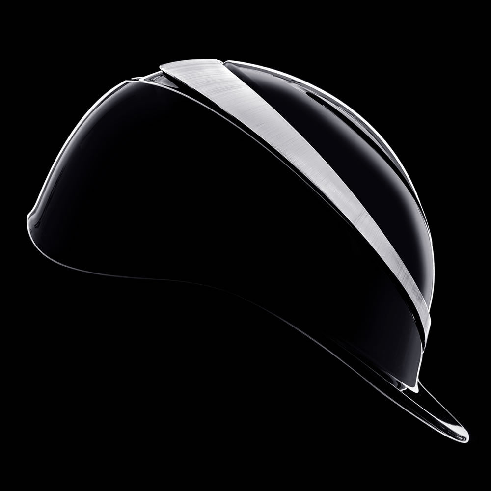 Charles Owen Wide Peak Halo Luxe Gloss Black/Platinum Helmet